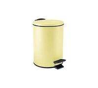 poubelle à pédale acier adelar 3l jaune mat