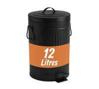 Relaxdays Poubelle rétro 12 l