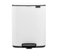 Brabantia Poubelle à pédale Bo 12 L – fermeture progressive – Blanc