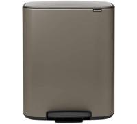 Poubelle à pédale Brabantia BO 2 x 30 litres - Platinum