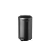 Poubelle à pédale Brabantia NewIcon 20 L | Couvercle anti-odeurs à fermeture douce et bac en plastique | Poubelle compacte antidérapante pour cuisine, bureau, salle de bain ou chambre | Confident Grey