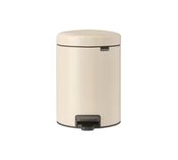 Poubelle à pédale - BRABANTIA - NewIcon - 5L - Beige - Anti-odeurs - Base antidérapante