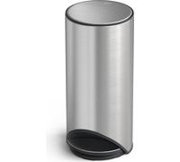 Poubelle à pédale de 30 litres avec siphon anti-odeurs et couvercle à fermeture douce en acier inoxydable - anti-traces de doigts - seau amovible - poubelle à pédale de 50 litres