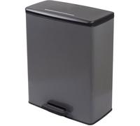 Poubelle à pédale Decobin Rectangle 65L - Gris - CURVER