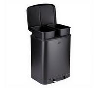 Dirt Devil Dirt Devil Poubelle à pédale - Tri sélectif - 2x 12L - Noir
