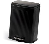 Poubelle à pédale Eluno poubelle de cuisine capacité 13 litres avec seau intérieur amovible en plastique noire.