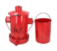 Poubelle à Pédale en Fer avec Seau Intérieur, Style Industriel Rétro et Créatif, Idéale pour L'intérieur et L'extérieur, Idéale pour le Jardin, la Maison ou la cuisine. (rouge)