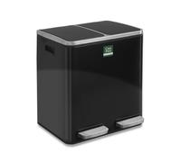 Poubelle à pédale | Felix | Système de tri | Noir | 2 x 30 litres (60 litres)