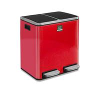 Poubelle à pédale | Felix | Système de tri | Rouge framboise | 2 x 30 litres (60 litres)