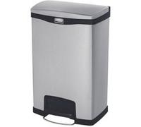 Seau à pédale Rubbermaid Slim Jim en acier inoxydable de 50 L