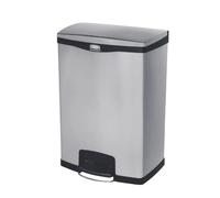 Poubelle à pédale frontale inox Slim Jim Step-On Rubbermaid 90L