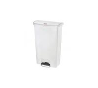 Poubelle à pédale frontale large blanche 68L Slim Jim Step-On PRODUIT RETIRE - Polyéthylène 6800 cl