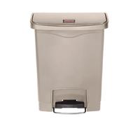 Poubelle à Pédale Frontale Slim Jim Beige 30L - Rubbermaid