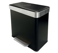 Poubelle de tri sélectif 2 bacs à pédale 60L (30+30) Hailo