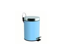 poubelle à pédale inox 3l bleu pastel