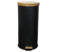 Poubelle à pédale inox noir 30l - Kitchen Move - 977468 BLACK - forest