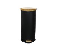Kitchen Move Poubelle à pédale inox FOREST 30 L Noir (977468)