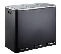 Poubelle à pédale Karat Felix – Poubelle en acier inoxydable avec système de tri des déchets à 2 ou 3 compartiments, fermeture silencieuse, 30 à 60 litres, disponible en plusieurs couleurs