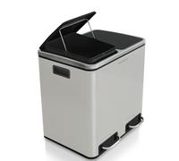 Poubelle à pédale Karat Felix Système de tri blanc 2 x 15 litres (30 litres)