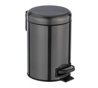 Poubelle à pédale indus brillante LEMAN - 3 L - Noir