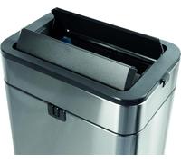 Poubelle à pédale MAULwing 40 l en acier inoxydable et plastique 45,6 x 27,7 x 66,7 cm argent