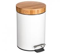 Poubelle à Pédale ""Natureo"" 3 litres Blanc Atmosphéra - Blanc - Blanc -