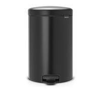 Poubelle à pédale NEWICON 20 l, noir mat, Brabantia