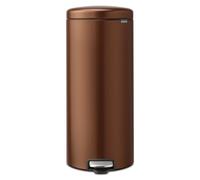 Brabantia Poubelle à pédale NewIcon 30 L – Couvercle Soft-Close, seau amovible – Warm Bronze