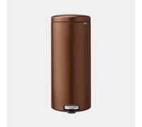 Poubelle à pédale newIcon - 30 L, seau en plastique, bronze chaud