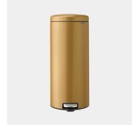 Poubelle à pédale newIcon - 30 L, seau en plastique, or chaud