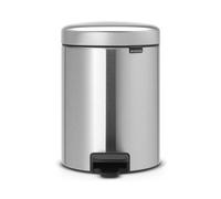 Poubelle à pédale NEWICON 5 l, résistant aux traces de doigts, acier mat, Brabantia