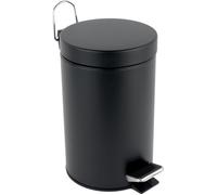 Poubelle à pédale en métal, noir, 3 litres