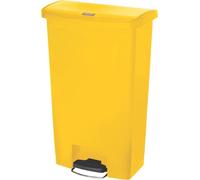 Poubelle à pédale Rubbermaid Slim Jim jaune 68 L