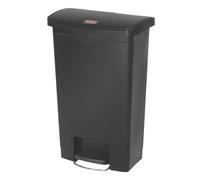 Poubelle à pédale Rubbermaid Slim Jim, noire, 50 L