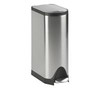 Poubelle à pédale simplehuman 45 litres, acier inoxydable brossé anti-traces de doigts - 11 x 11 x 31,5 cm ; CW1897
