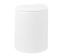 Poubelle à Pousser Ronde en Plastique, Couvercle Hermétique, Style | Double Paroi, Fond Antidérapant, Gaine Intérieure, Grosse Ouverture, pour Salle de Bain et Bureau