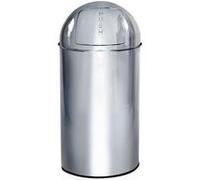 Poubelle à poussoir / Poubelle automatique PUSH 50L chrome hjh OFFICE Chrome G