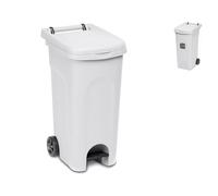 Stefanplast boîte avec pédale, Blanc, 120 litres,