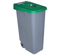 Poubelle à Roulettes Denox 110 L 58 x 41 x 89 cm Vert