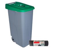 Poubelle à Roulettes Denox 85 L 42 x 57 x 76 cm Vert