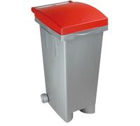 Poubelle à roulettes pour le tri sélectif 80 l Tata ICS - Rouge