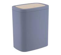 Tendance - Poubelle ABS Rubber + PVC Façon Bambou 5l - Gris - Salle de Bain - Accessoire Salle de Bain à Poser