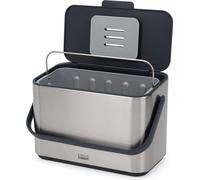Poubelle alimentaire, acier inoxydable / gris foncé