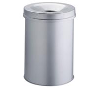 Poubelle anti-feu professionnelle 30 litres - Gris