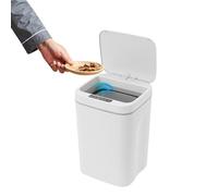 Poubelle automatique, 16 l, avec couvercle, en plastique, à détection automatique, pour cuisine, chambre à coucher, salon, étanche