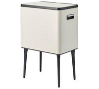 Poubelle automatique, 35 l, métallique - blanche