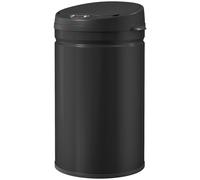 Poubelle automatique à couvercle infrarouge, sans contact, de 30 litres, en acier inoxydable avec système de fermeture douce, de couleur noire. | Temps d'ouverture : 0,5 seconde | Dimensions : 32 x 30
