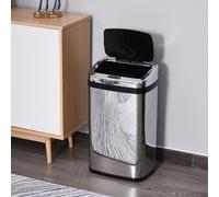 Poubelle automatique avec capteur infrarouge, poubelle à capteur de 30 litres en acier inoxydable, poubelle argentée | 2,46 kg | 33x25x58 cm