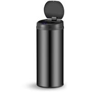 Juskys poubelle automatique avec capteur de 50 L - poubelle électrique, détecteur de mouvement, couvercle automatique, étanche, bague de serrage, cuisine - noir