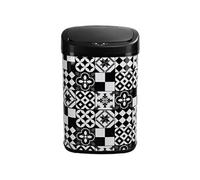 Kitchen Move Poubelle de cuisine automatique BAT-58LS06A 58 L inox motif carreau de ciment